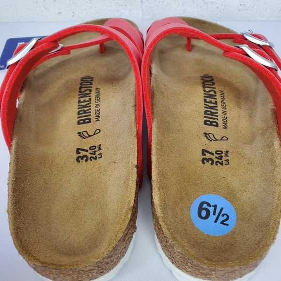 icy metallic poppy birkenstock